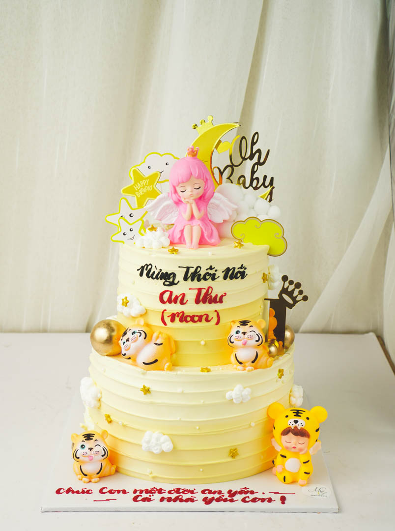 Bánh fondant hình những ngôi sao hồng lấp lánh tặng sinh nhật bé gái - Bánh  Thiên Thần : Chuyên nhận đặt bánh sinh nhật theo mẫu