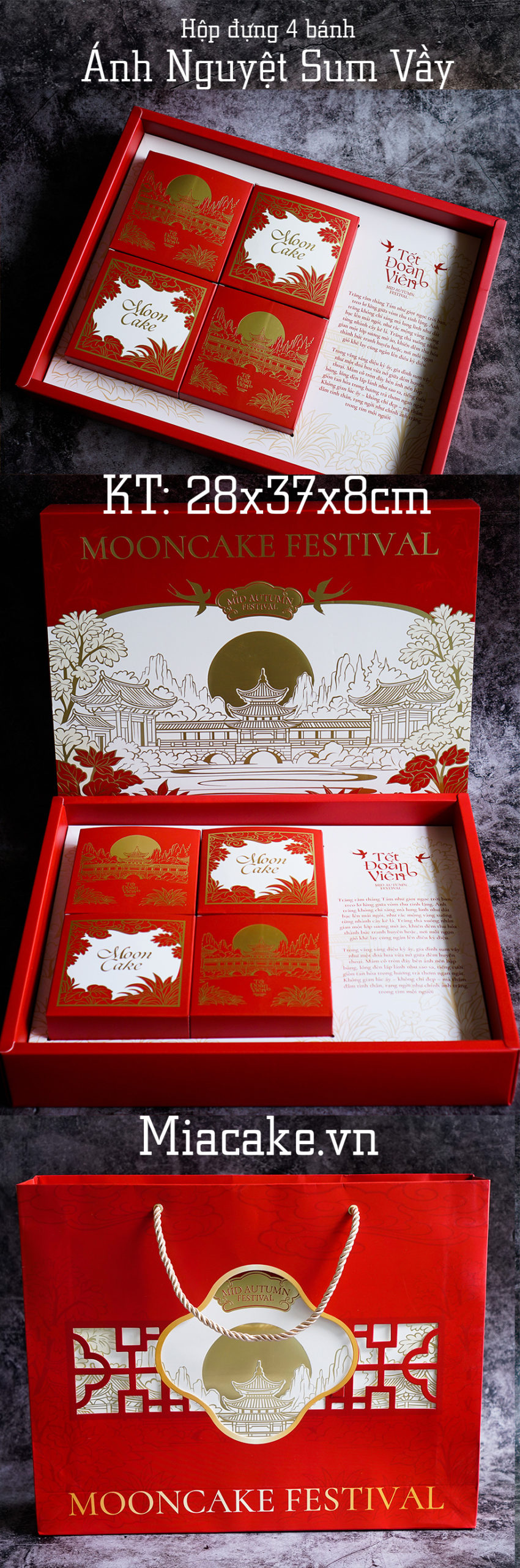 Hộp đựng 4 bánh Trung Thu