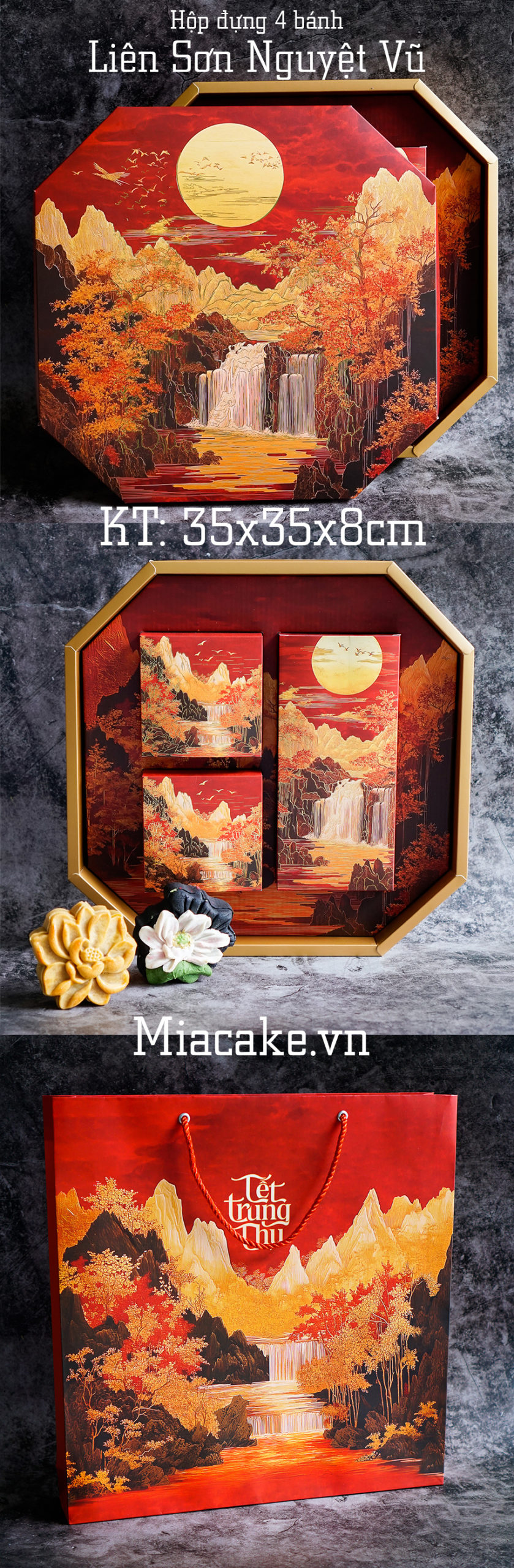 Hộp đựng 4 bánh Trung Thu