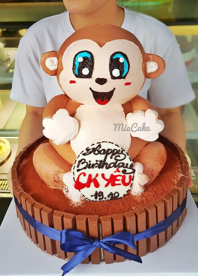 Bánh sinh nhật tuổi khỉ - tuổi thân - bánh ngon đẹp - YouTube
