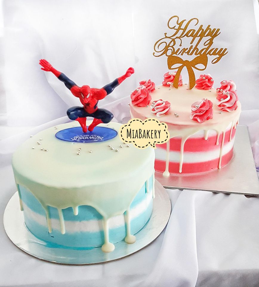 Bánh sinh nhật rau câu 4D spider man và oto - Gelli - G0822006
