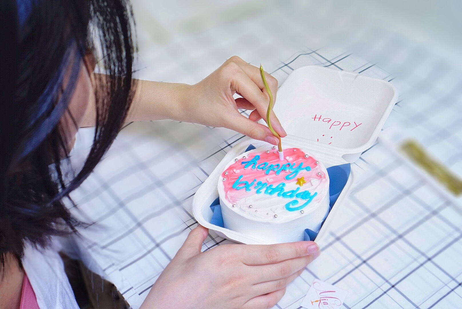 Bánh sinh nhật nhỏ đơn giản - Thu Hường Bakery