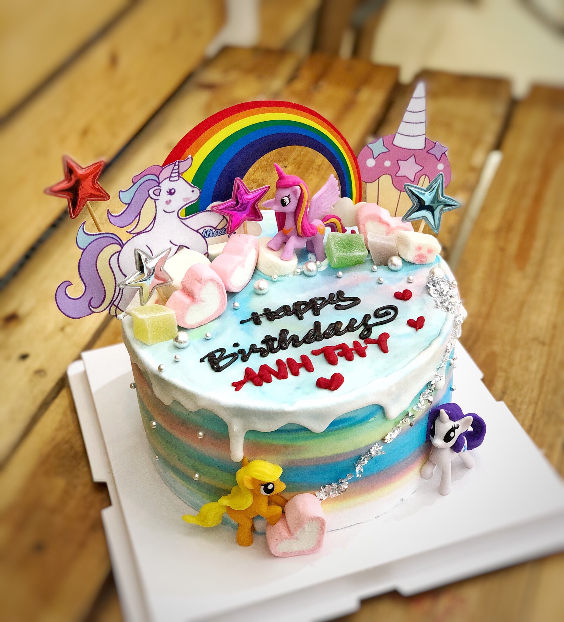 Bánh sinh nhật hình ngựa pony dễ thương dành cho bé gái tuổi ngọ MS 2D-  0249 - Tiệm Bánh Chon Chon