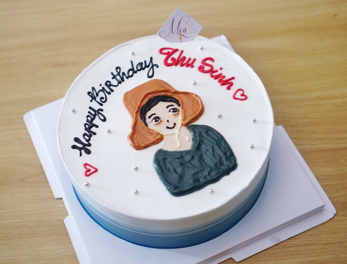 Bánh kem vẽ hình chibi trang trí trái cây đáng yêu  Bánh Thiên Thần   Chuyên nhận đặt bánh sinh nhật theo mẫu