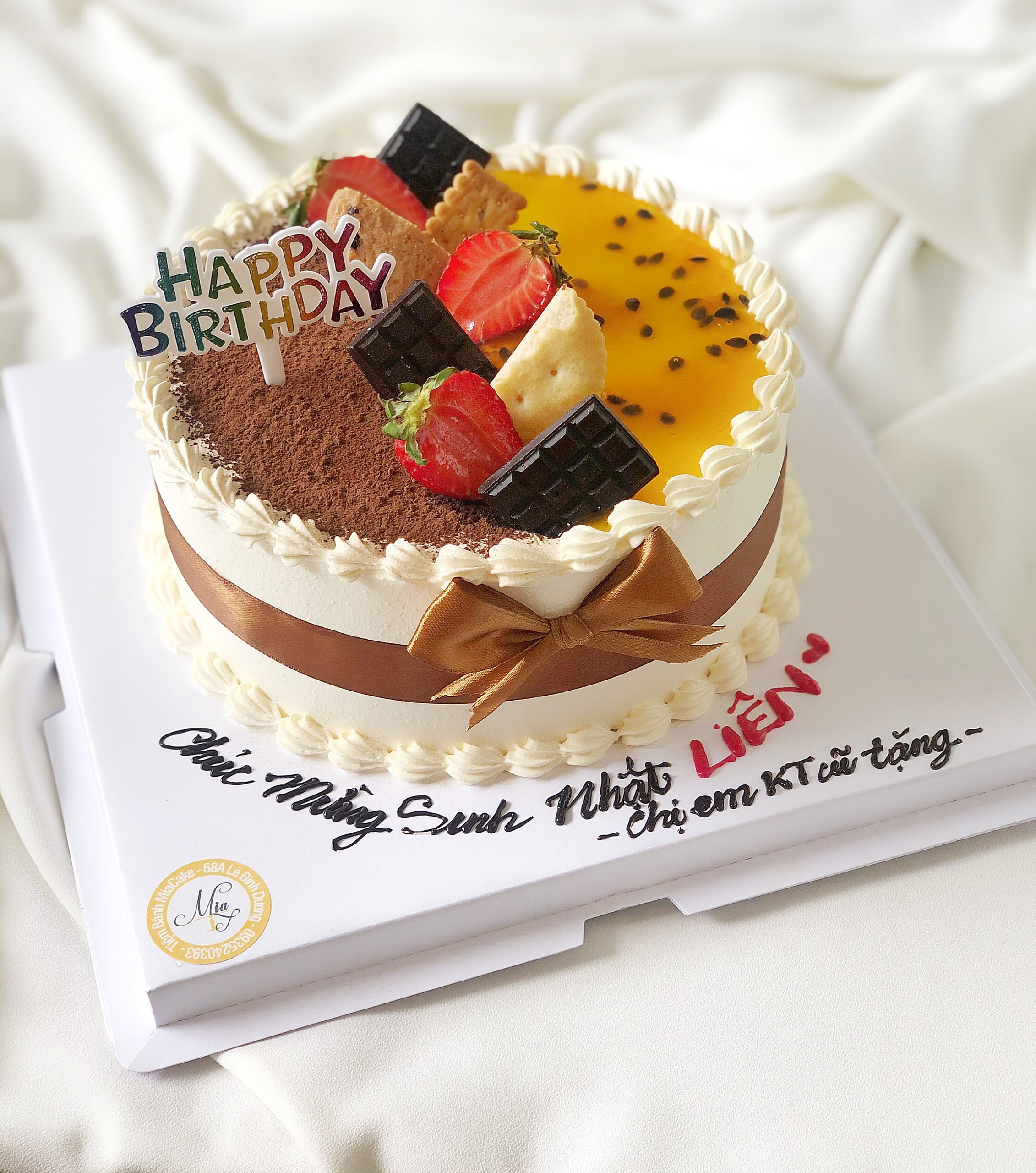 Bánh sinh nhật Tiramisu cho be trai